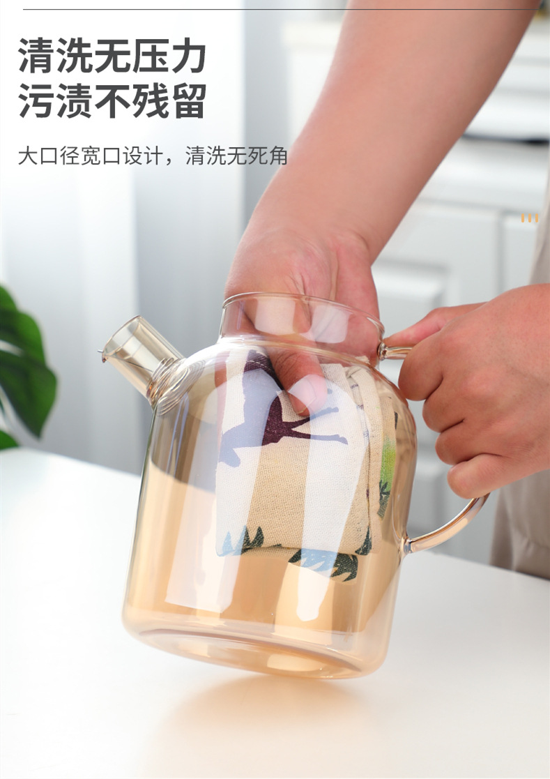 玻璃茶壶家用泡茶壶煮茶蒸茶壶耐热大容量烧开水壶花茶壶茶具套装详情4