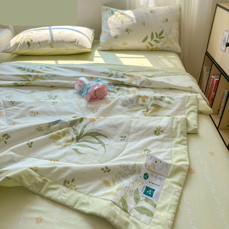 Edredón de aire acondicionado de algodón puro edredón de algodón lavable a máquina edredón de verano edredón de dormitorio individual edredón de verano