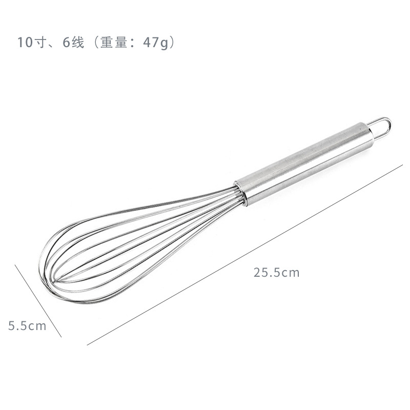 8 pulgadas, 10 pulgadas, 12 pulgadas, batidor manual de huevos, acero inoxidable, dispensador de clara de huevo de crema multipropósito, agitador de mano, horneador