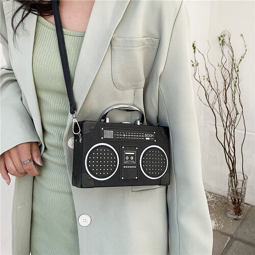  Summer New Trendy Radio Box Bag Shoulder Crossbody Bag Cute Creative Personality Funny Handheld Women's Bag