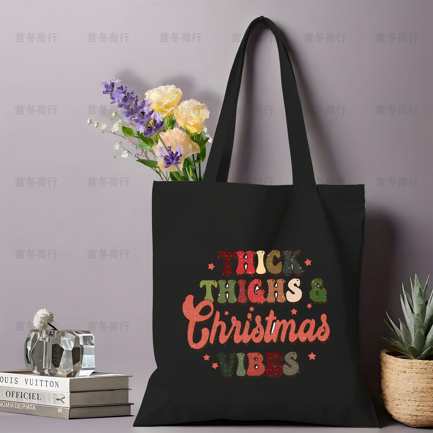 Bolsa de lona de Santa Claus de dibujos animados estudiantes bolsas de lona de mano de Navidad bolsas de hombro de gran capacidad ventas calientes transfronterizas