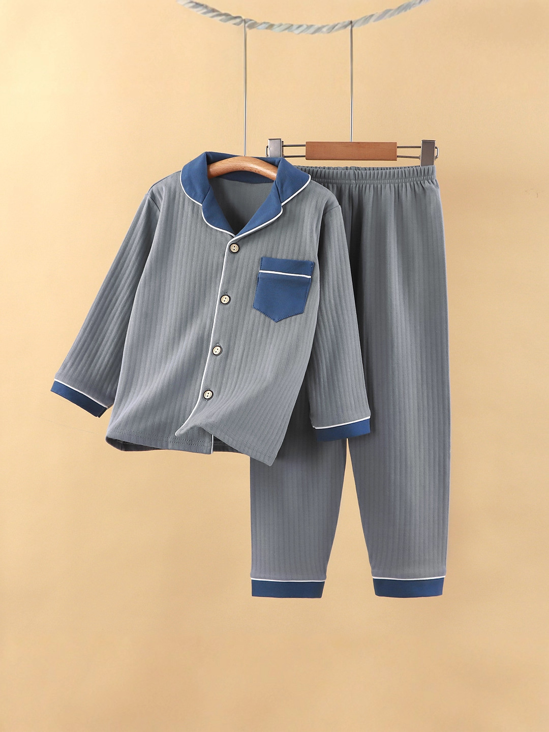 Pajamas de ropa de hogar para niños, camisetas de algodón para niños y niñas, pijamas para niños de otoño y invierno