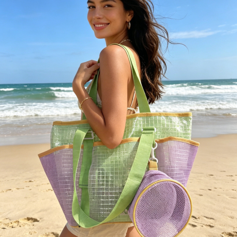 Dry and Wet Separation Beach Bag, Large Capacity Outdoor Travel Storage Bag, Dopamine Portable Swimming and Fitness Bag, Toiletry Bag
