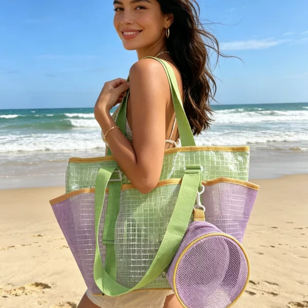 Dry and Wet Separation Beach Bag, Large Capacity Outdoor Travel Storage Bag, Dopamine Portable Swimming and Fitness Bag, Toiletry Bag
