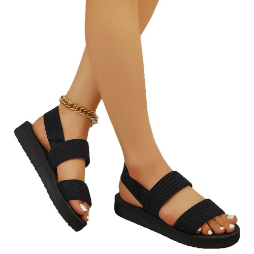 Ladies Fashion Versatile Flat Sandals Summer Lightweight Non-slip EVA Outdoor Beach Slippers