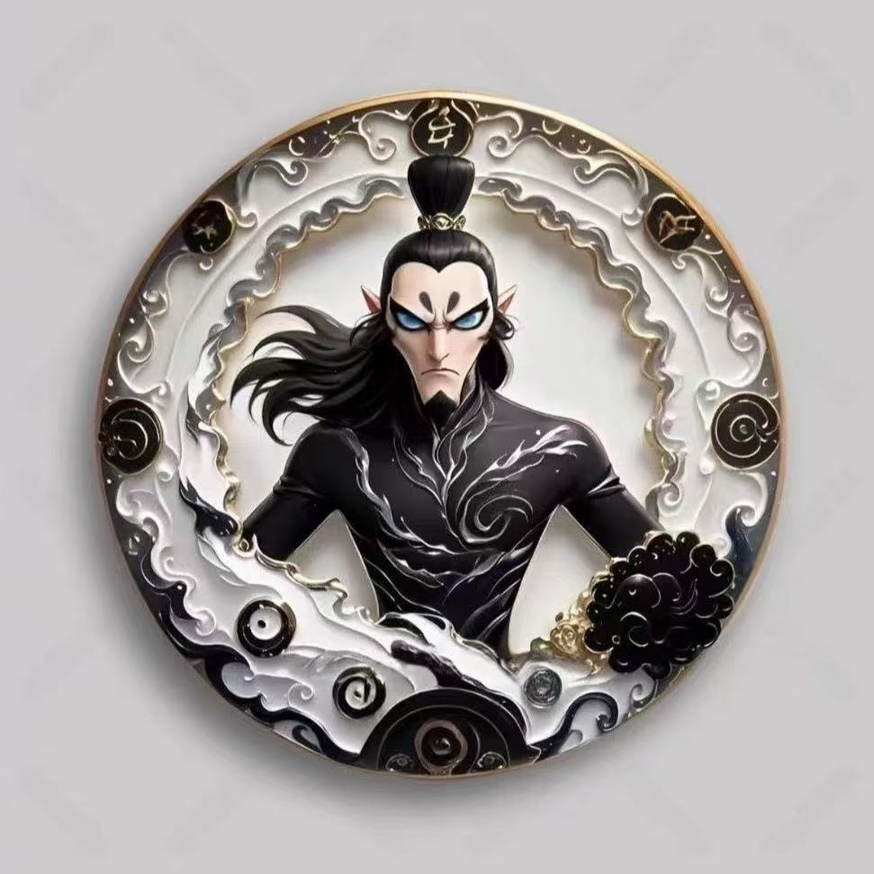 Nezha 2 Magic Boy Naohai alrededor del mar Nezha Ao Ao C Metal imán imán imán de nevera aleación colección de animación aleación conmemorativa