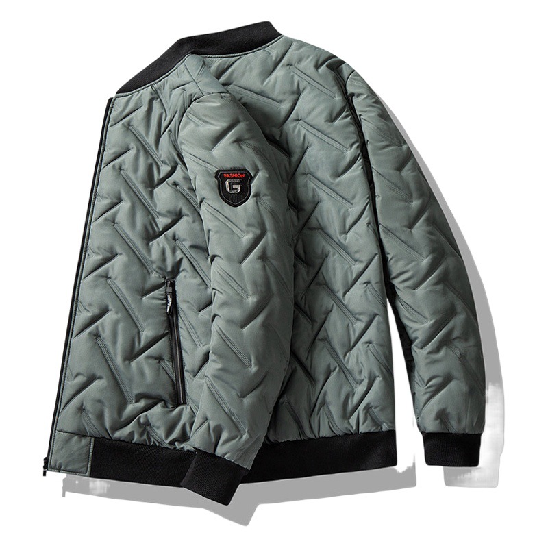 Otoño e invierno nuevo estilo chaqueta acolchada de algodón para hombres 2024 chaqueta acolchada para hombres cuello alto marca de moda ropa de hombre chaqueta ligera y cálida al por mayor
