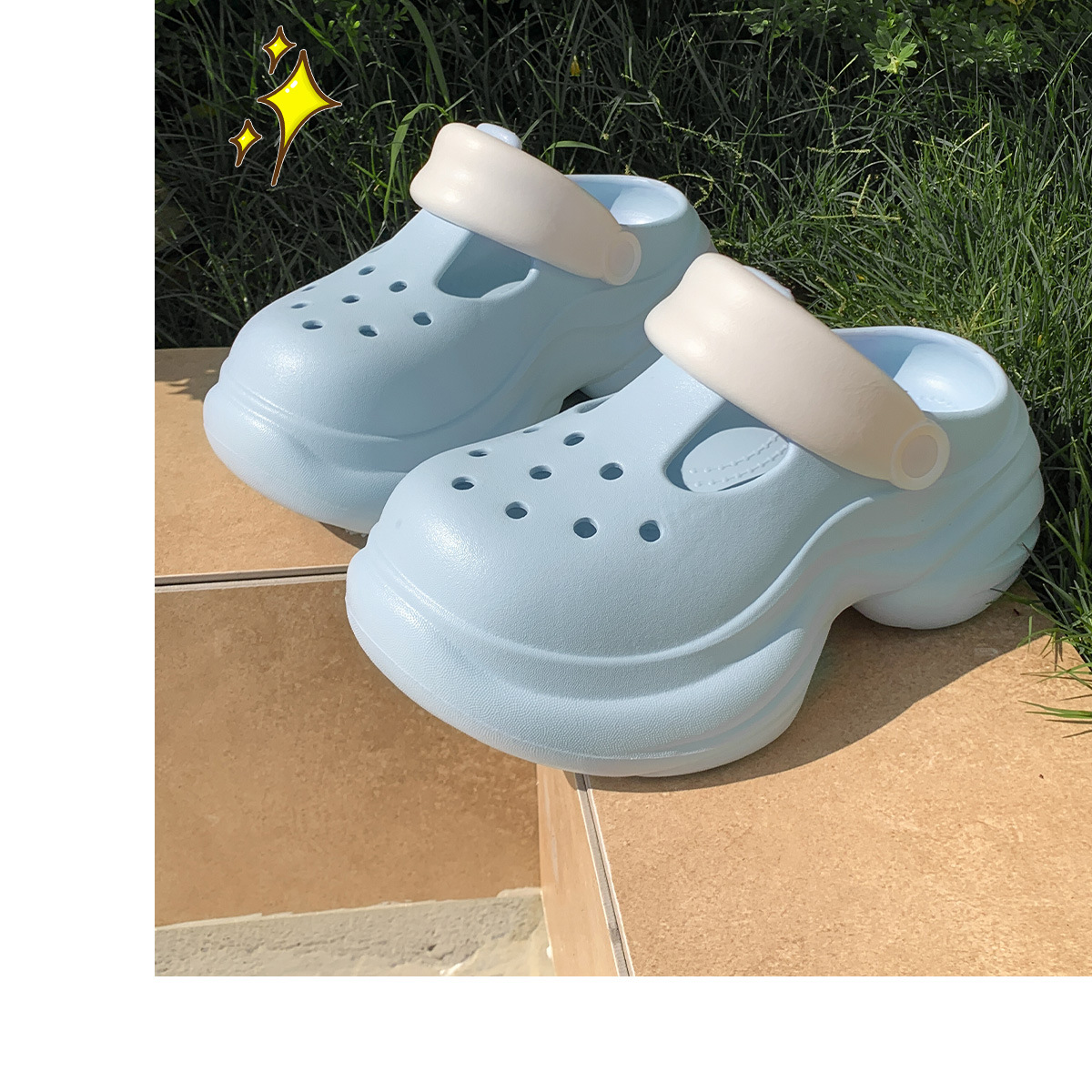 Eva Clogs Women Non-slip Thick-soled Beach Slippers Summer Shoes_voghion.com