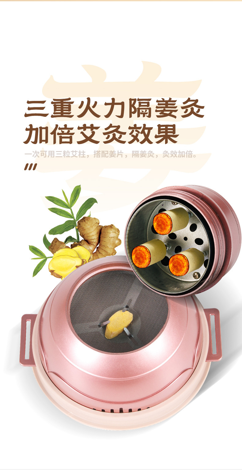 Portable Moxibustion Device with Temperature Control for Home Whole Body Warming Use key features