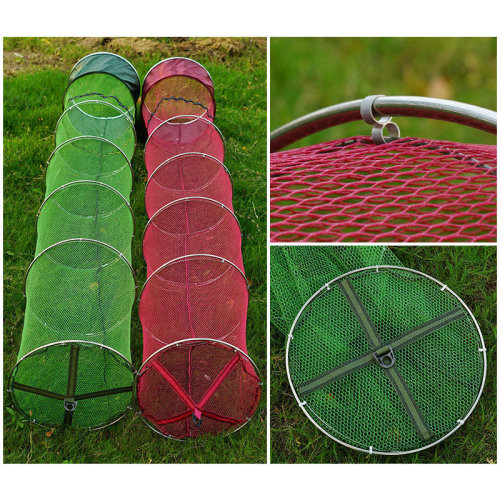 Manufacturer Wholesale Stainless Steel Double Circle Rubber Coated Fish Protector Universal Positioning Thickened Rubber Coated Fish Protector Anti-Hook Black Hole Fish Net