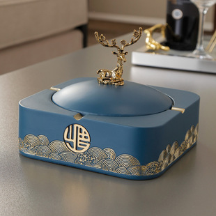Modern Simple Ashtray Creative High-end Living Room Office Ornaments Zen Light Luxury Household Ashtray Soft Decorations