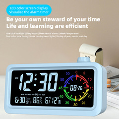 目覚まし時計学生専用電子時計新型知能可視化カラースクリーンタイマー静音電子デスクトップ目覚まし時計