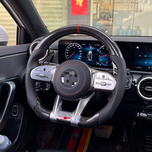 【Hot Sale】Mercedes-Benz Modified Steering Wheel, Real Carbon Fiber, Comfortable Grip, Breathable