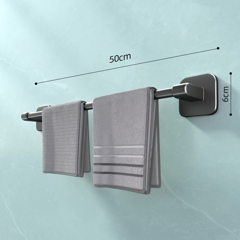 Toallero ponche libre baño doble barra colgante de pared Barra de Toalla baño sola barra de almacenamiento de rack inodoro estante de inodoro