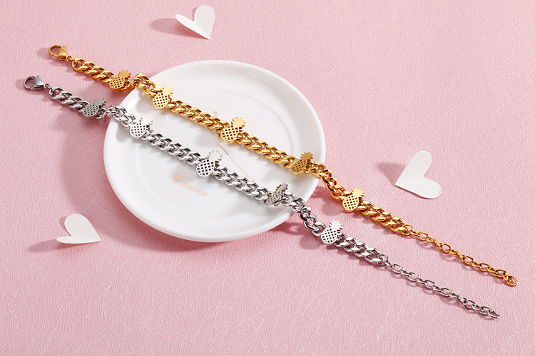 304 Stainless Steel Material PVD Coated 18K Gold Plated Fruit Stainless Steel Fashion Waterproof Non Tarnish 304 Stainless Steel