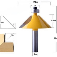 6.35mm 1/4 8MM柄 45度斜角刀8*47.6MM 出口俄罗斯国外雕刻机铣刀