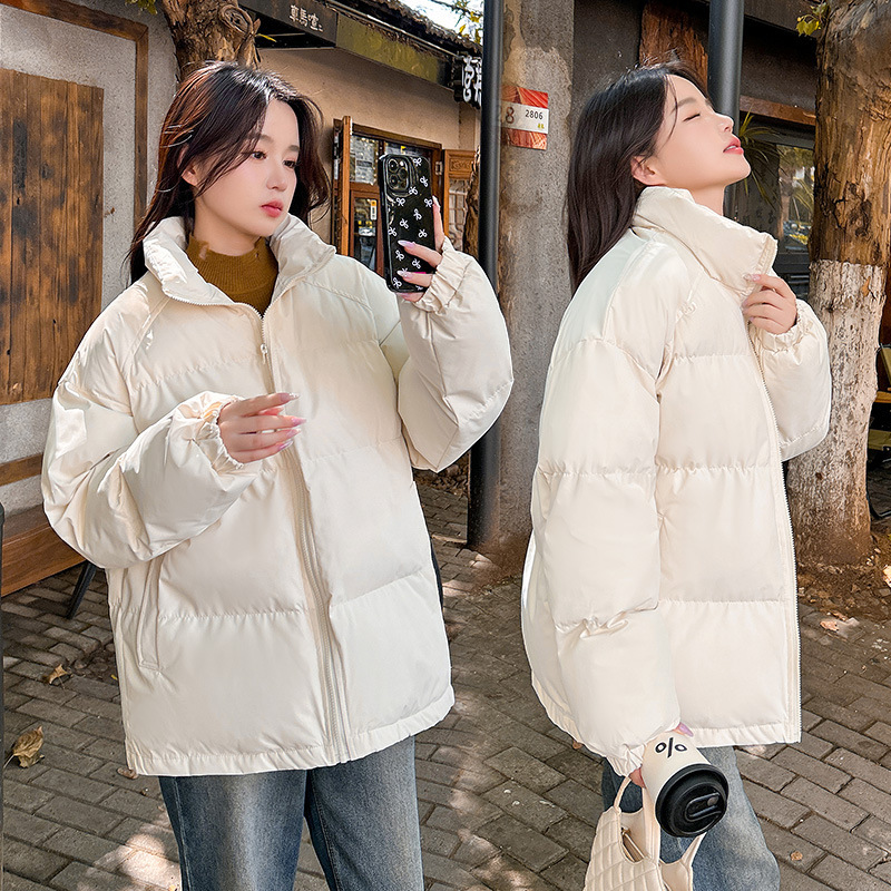 Ropa de algodón para mujeres 2025 invierno nuevo tipo de ropa de pan grueso chaqueta de algodón coreana suelta moda de cuello de algodón abrigo de moda image 7