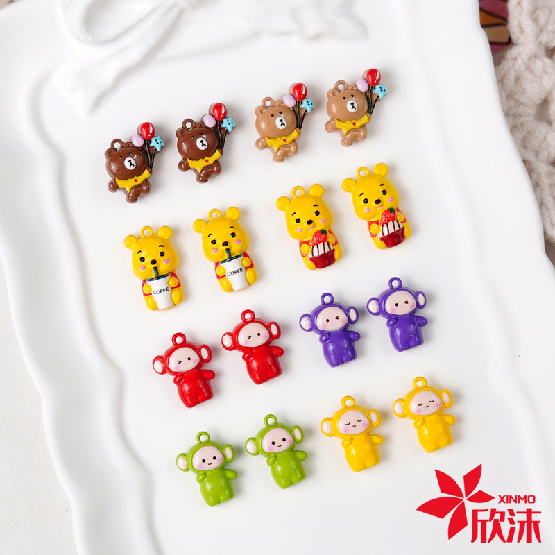 Sweet Winnie the Pooh antenna baby accessories three-dimensional cartoon DIY oil alloy pendant handmade accessories Sweet Winnie the Pooh antenna baby accessories three-dimensional cartoon DIY oil alloy pendant handmade accessories