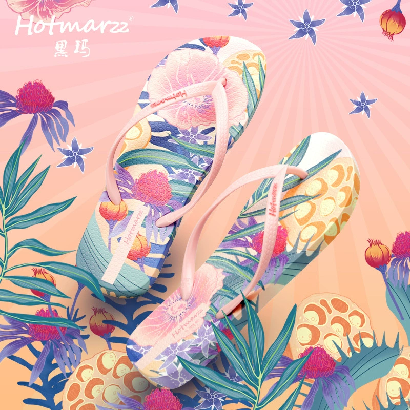 Hotmarzz темная дама шлепанцы свежие нескользящие ножки тапочки носить сандалии ПВХ тапочки на улице