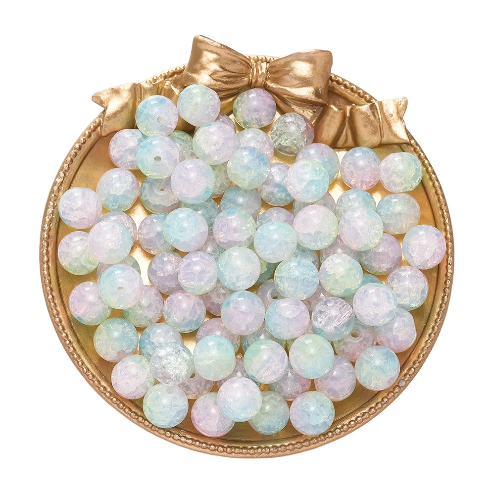 Beaded bracelet handmade round glass beads 10 mm, 1.8 mm hole, DIY 20 or 50 pcs