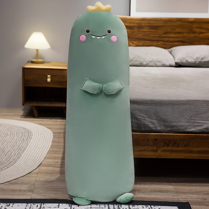 新款卡通猫咪长抱枕女生床上睡觉夹腿抱着毛绒布娃娃靠垫枕头批发|undefined