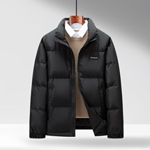冬季男士立领短款羽绒服加厚鸭绒保暖面包服青中年时尚羽绒袄外套