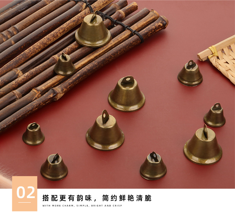 圣诞装饰铃铛寺庙复古开口手摇金属喇叭铃铛钟形铃铛38mm古铜铃铛-阿里巴巴