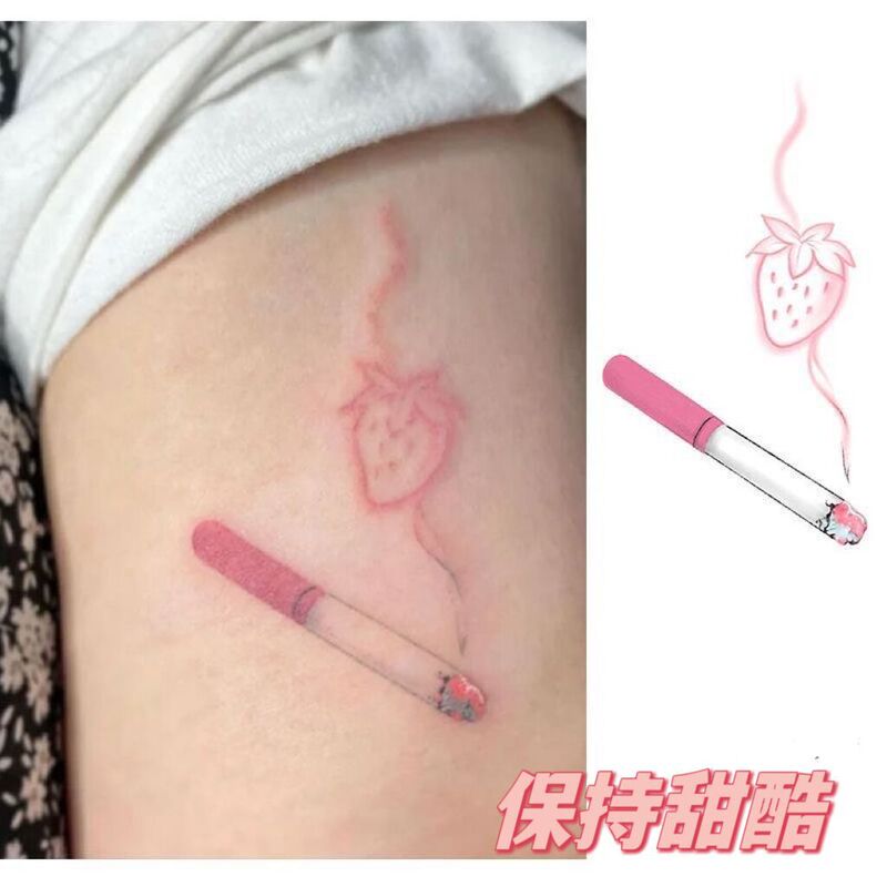 Strawberry Ins Style Advanced Sense Small Fresh Color Tattoo Sticker Hot Girl Sweet Cool Waterproof Long Lasting Student Female Tattoo Sticker Strawberry Ins Style Advanced Sense Small Fresh Color Tattoo Sticker Hot Girl Sweet Cool Waterproof Long Lasting Student Female Tattoo Sticker