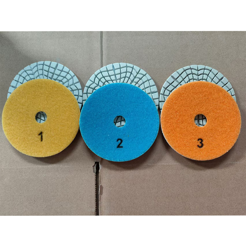 石材抛光片三步水磨片快速4寸角磨机翻新片大理石花岗岩外贸款