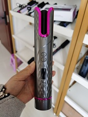 Cross-border portable fully automatic rotating hair curler USB wireless LCD curling iron smart lazy electric hair salon