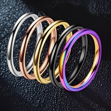 不锈钢戒指女日韩简约指环时尚不掉色2mm极细小众冷淡钛钢戒指