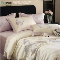 Класс A Light Ecuite Advanced Summer Import 100 Lanjin Tiansi Вышивка из четырех частей Летние шелковые простыни одеяла
