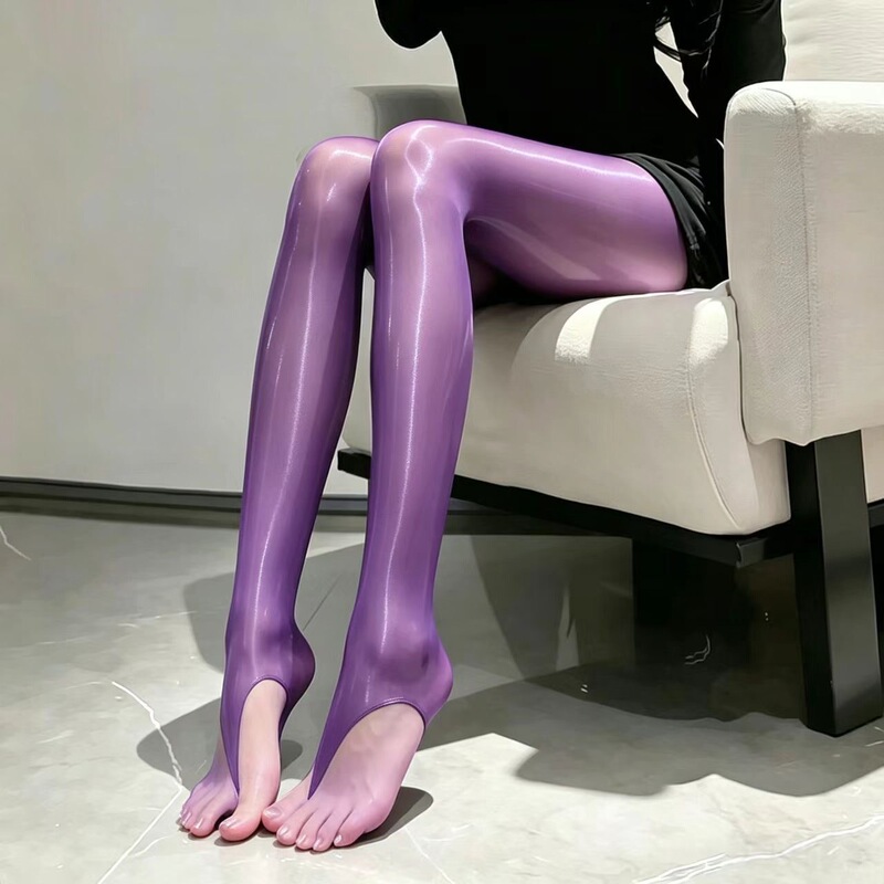 Thong stockings, oil-shine stockings, sexy slimming plus-size pantyhose, shiny purple erotic crotchless pantyhose Thong stockings, oil-shine stockings, sexy slimming plus-size pantyhose, shiny purple erotic crotchless pantyhose