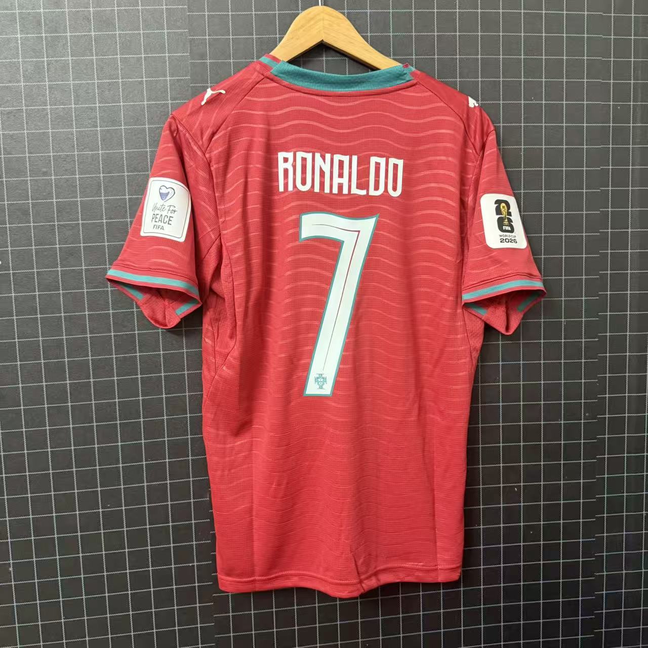 jerseys portugueses2025 / 26 temporada portuguesa #7 Ronaldo mangas cortas camiseta de fútbol al por mayor transfronteriza