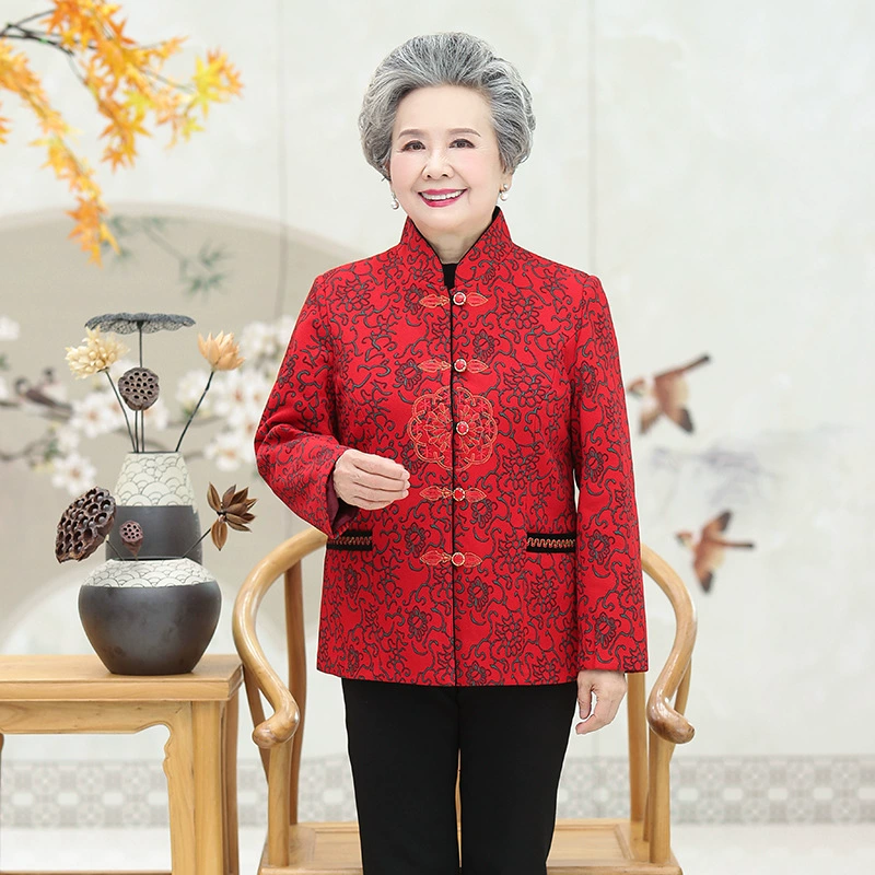 Осенняя куртка для пожилых, комплект, для среднего возраста, 60 лет, 80 лет