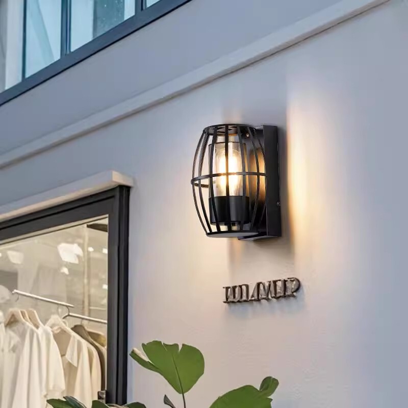 New Chinese Style Birdcage Wall Lamp Modern Minimalist Theme Hotel B&B Lighting Villa Courtyard Outdoor Waterproof Wall Lamp
