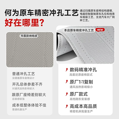 Suitable for Ideal I6 Seat Cushion, L6 Seat Cushion, L7 Seat Cushion, L8 Full-Cover Seat Cover, Invisible L9 Special Car Seat Cover 26 (Modelə uyğun (Original) oturacaq örtükləri) - the-difference-between-the-models-on-the-market-and-the-upgraded-original-car-precision-punching-models-suitable-for-ideal-i6