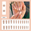 Removable fake nails, nail stickers for nails with bow for manicure, ready-made product, french style