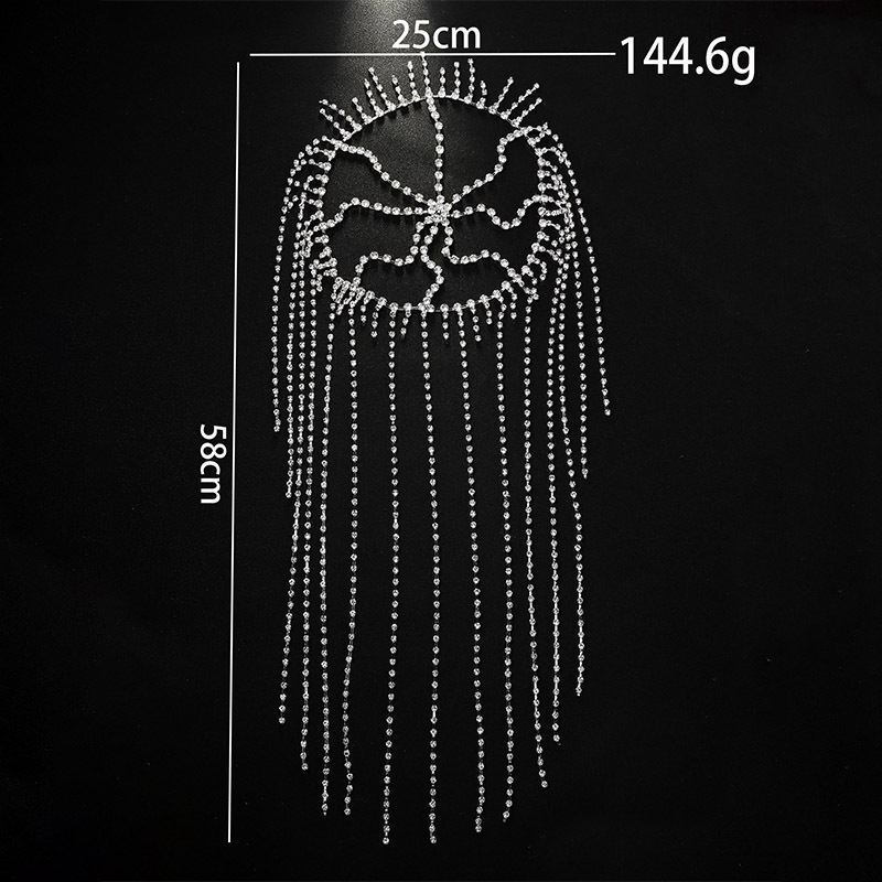 Europa y América nueva cadena de peluquería moda diamante joyería de cabello accesorios de espectáculo de escenario cadena de cabello femenina