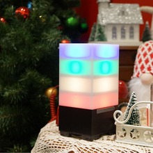 定制桌面电脑音响水立方插卡蓝牙音箱直播幻彩拾音节奏氛围灯音箱