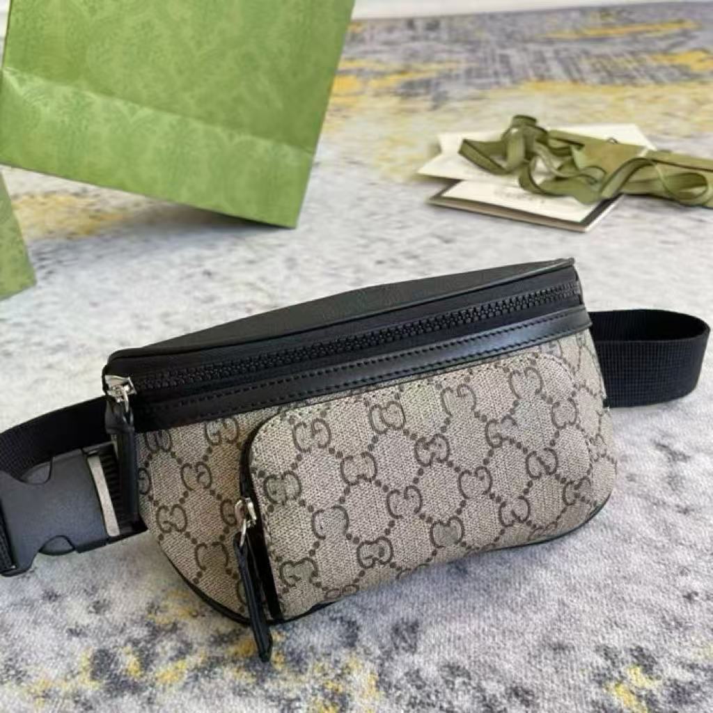 Cross-Border New Product Foreign Trade Classic Men's Waist Bag Multifunctional Chest Bag Convenient Small Bag with Original Leather Finish