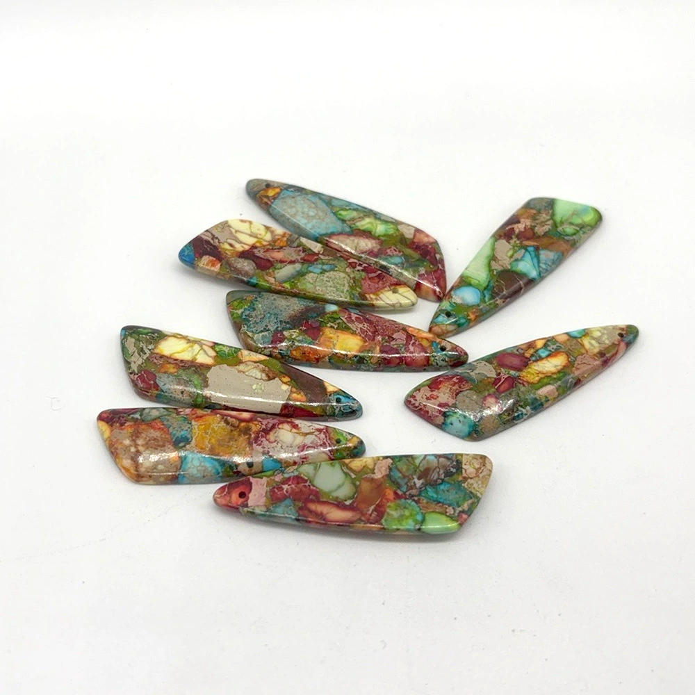 Натуральный Императорский Камень 12*45 мм в форме ножа креативные популярные серьги DIY старинные ювелирные аксессуары производители оптом