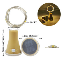 太阳能灯串瓶塞灯户外防水圣诞led铜线灯红酒瓶装饰灯串氛围灯