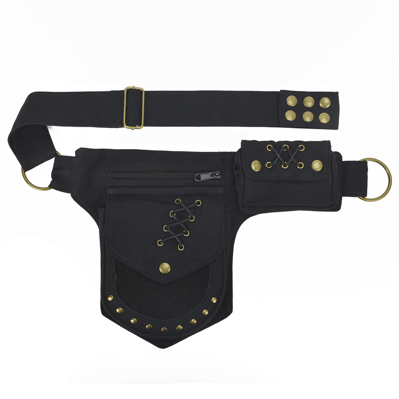 Foreign Trade Men's and Women's Waist Bags, Retro Rivet Cosmetics Bags, Multi-Functional Crossbody Bags, Outdoor Sports Mobile Phone Bags Foreign Trade Men's and Women's Waist Bags, Retro Rivet Cosmetics Bags, Multi-Functional Crossbody Bags, Outdoor Sports Mobile Phone Bags