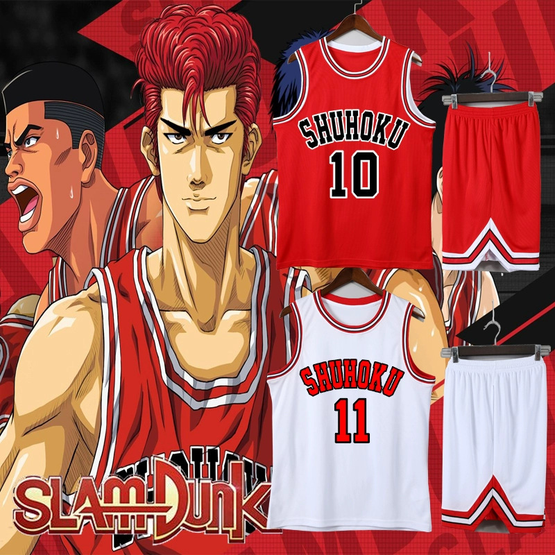 Slam Dunk Basketball Uniform for Men and Women Rukawa Maple No. 11 Sakuragi 10 Suit Student Game Team Uniform Vest Printing