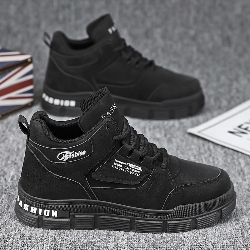Men's Martin Boots Autumn High-Top Work Shoes, Men's Trendy Versatile Thick-Soled Sports Shoes, Casual Sneakers, Ankle B_vogvips.com