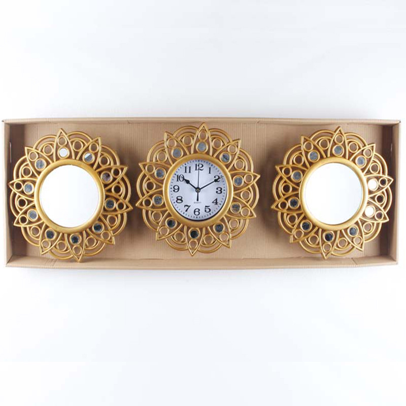 Reloj de pared europeo/americano moderno simple, reloj triple decorativo, reloj de cuarzo creativo de moda para sala/comedor