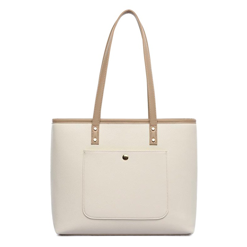 Nuevo bolso de la computadora de mano simple de gran capacidad de la PU de las mujeres maletín de 14 pulgadas de 15,6 pulgadas a prueba de golpes bolsa de portátil