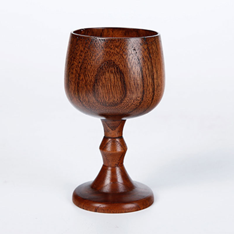 Copa creativa de madera directa de fábrica copa de vino tinto resistente a la caída de madera maciza exquisito estilo ins taza de madera gran cantidad de descuento