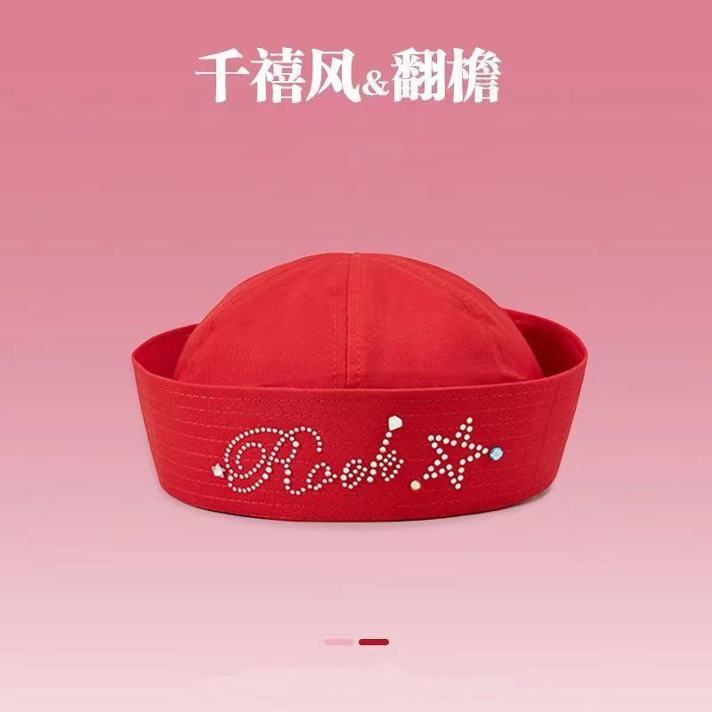 틈새 밀레니얼 핫티 풍수 모자 여성용 2025년 신상품 여름 얇은 스타일 큰 머리 둘레 얼굴 작은 챙 모자